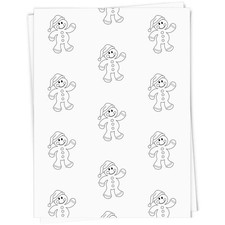 Geschenkpapier/Geschenkanhänger "Winkender Lebkuchenmensch" (GI051055)