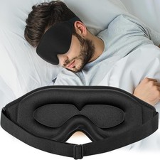 3D Travel Silk Eye Mask Sleeping Soft Padded Shade Cover Rest Relax Blindfold