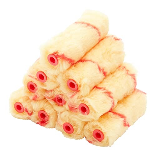 ProDec 10 Pack 4 inch Long Pile Woven Mini Paint Rollers  Assorted styles 