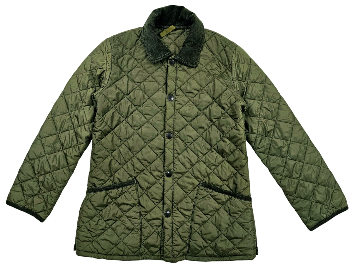 HOT Men's BARBOUR @ LIDDESDALE QUILTED CORDUROY Collar OLIVE GREEN