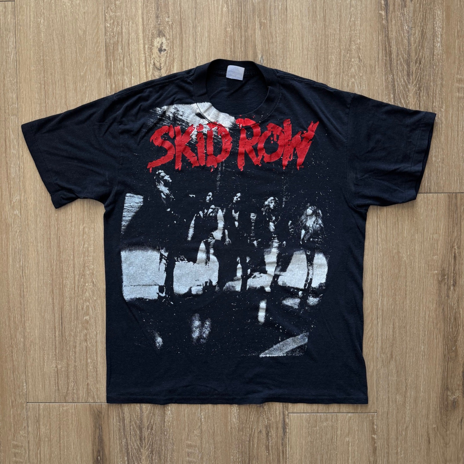 FILA T shirt vintage anni 80 Skid Row 'Makin' A Mess of the U.S 1989 Tour' taglia XL nera