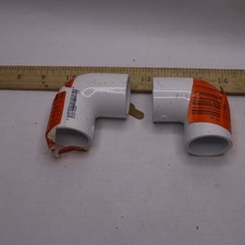 2-Pk Lasco Fittings 406-010 90-Degree Elbow PVC White 1" C406010