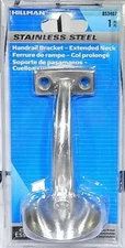 Ornamental Handrail Bracket Extended Neck Stainless Steel Hillman TF