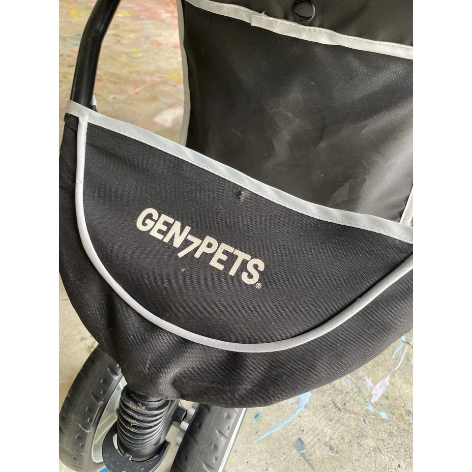 GEN7PETS Pet Stroller Jogger Carrier Dog Cat Travel Yellow Black - Image 3 of 4