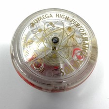 Vintage 90s Yomega High Performance Yo-Yo Clear Orange Yellow Brain Pat 4332102