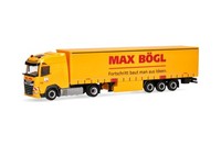 Herpa 320016 Daf Xg Gardinenplanen-Sattelzug Max BöGl