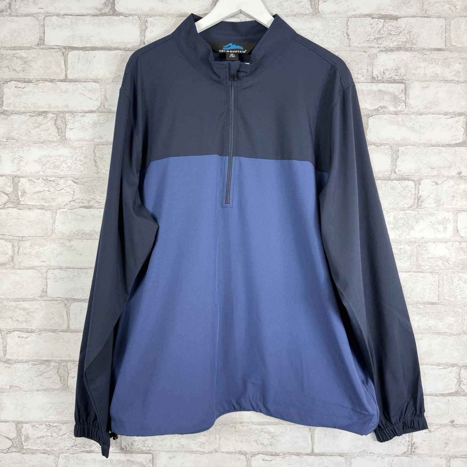 TRI-MOUNTAIN Men's Blue Wade Half-Zip Windshirt 2XL