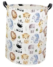  Woodland Baby Laundry Basket Animal Baby Hamper for Nursery Girl Cute Animal