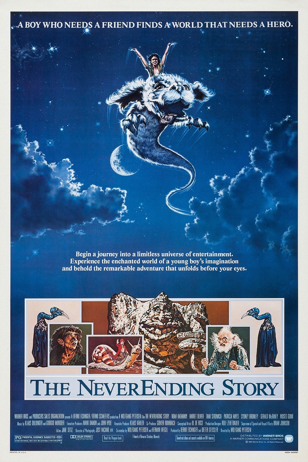 The NeverEnding Story (1984) Movie Poster Art Canvas Print Wall Bedroom Decor