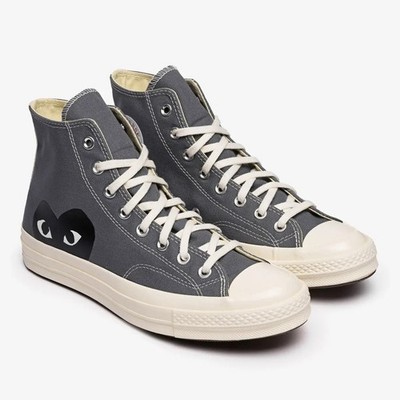 Converse x Comme des Garcons CDG Play All Star Chuck Hi Grey sz 4-10 - 171847C