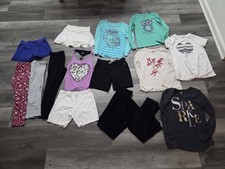 Girls Clothing Bundle Size 10/12 15 Pieces Leggings, Shorts, Tops