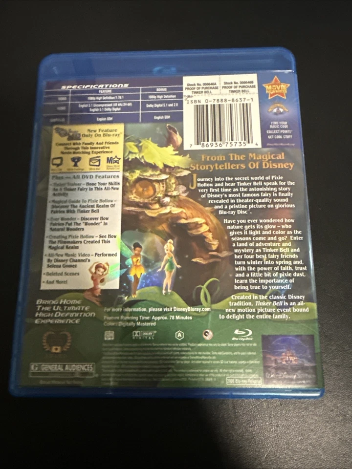 Tinker Bell (Blu-ray, 2008), See Pictures - Image 2 of 3