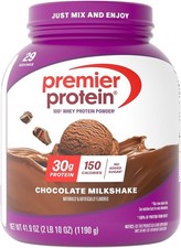 Premier Protein Powder, Chocolate Milkshake, 30g Protein, 1g Sugar, 41.9oz 14.51 per gallon