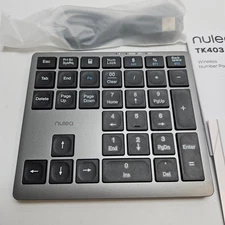 Nulea Wireless Number Pad Bluetooth 5.0 & 2.4G Portable Numeric Keyboard, USB...