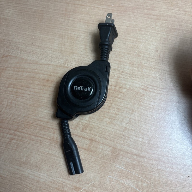 Retrak Lead Cord 2 Prongs Figure 8 AC Power Cable.  3.5 ft