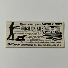 Outers Laboratories Inc. Gunslick Kits Onalaska WI 1966 Magazine Ad SAH3-S12