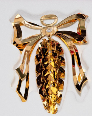 GEORG JENSEN 2005 Pine Cone Kiefernzapfen 24k verg. design  R. Overgaard juleuro