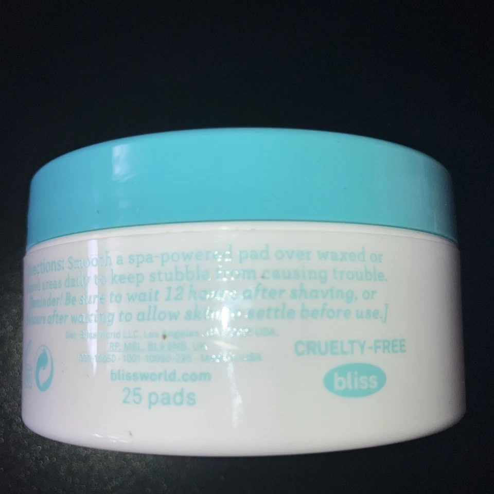 BLISS Bump Attendant Ingrown Eliminating Pads 25 Pieces Pads Cruelty- Free - Image 4 of 4