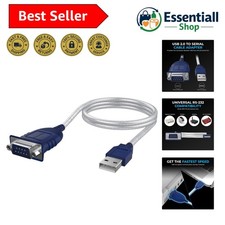USB 2.0 to Serial 9 Pin DB 9 RS 232 Converter Cable, Prolific Chipset, HEXNUT...