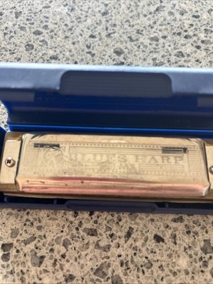 Hohner Blues Harp MS-  with case -Key of A Harmonica Made In Germany
