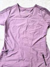 Women  s Barco One Purple Scrub Top XS Pockets Breathable
