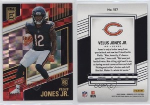2022 Panini Donruss Elite Rookies Red /399 Velus Jones Jr #157 Rookie RC