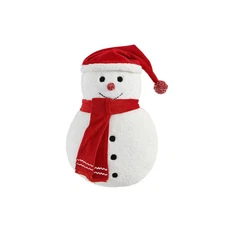 Winter Snowman Plush Throw pillow, 11 x 18, Red & White, St Nicholas Square, NWT