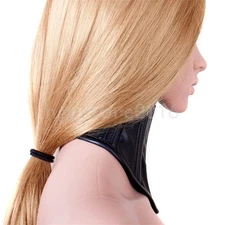 PU Leather Neck Corset Collar Posture  Slaves Restraints Binding Harness