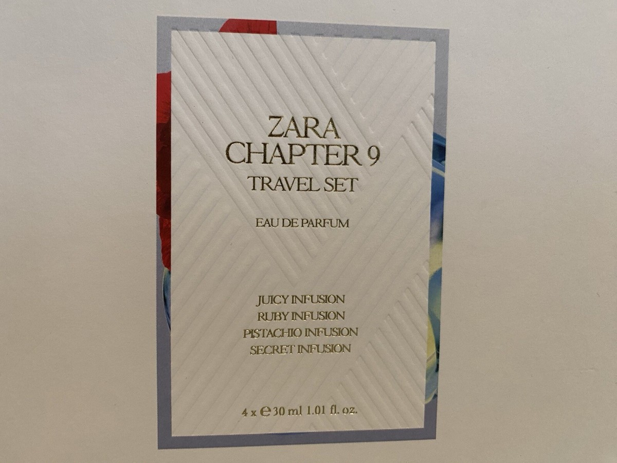 Zara Chapter 9 Travel Set 4 x 30ml Pistachio,Secret,Juicy&Ruby New