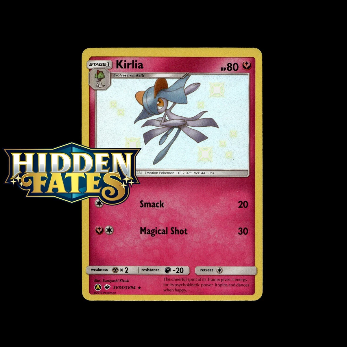 shiny kirlia pokemon card Kirlia SV35/SV94 Hidden Fates: Shiny Vault for sale