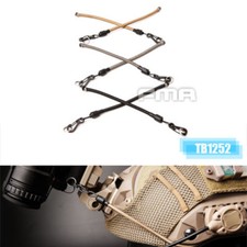 FMA Replacement Bungees Hook Loop Fixed NVG VAS ARC For ACH Helmet TB1252 BK