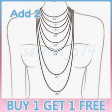 GENUINE 925 STERLING SILVER CHAIN 2MM NECKLACE LOBSTER CLASP 16~30” Buy 1 Get 2