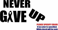 Never Give Up Cancer Survivor 05 Graphic Die Cut decal sticker Car Truck 12"