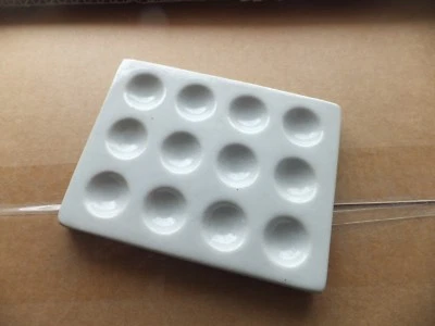 EISCO Ceramic Spotting Tile / Reaction Plate with 12 Wells / Small Paint Pallet NEW