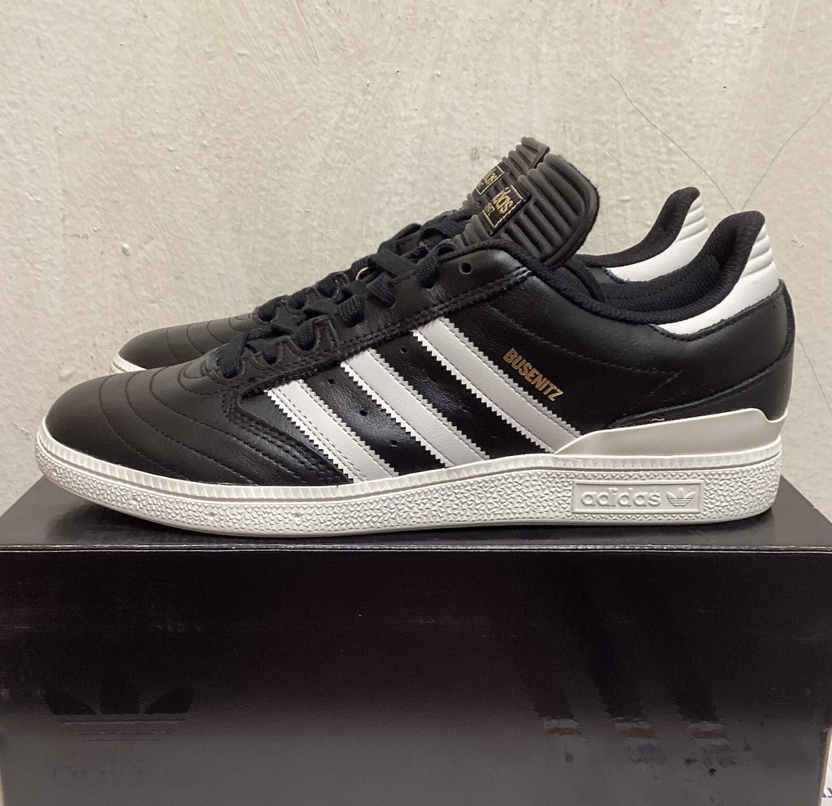 ADIDAS BUSENITZ ( BLACK/WHITE ) ( SNEAKERS/SKATEBOARD SHOES ) SIZE