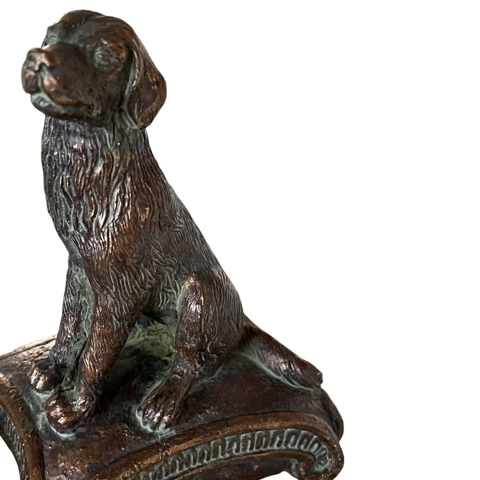 Vintage Irish Setter Dog Sculpture Statuette 7” (antique bronze/brass