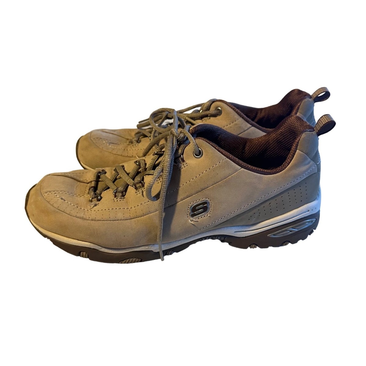 Skechers sport walking sneakers brown and white in color  display picture 2