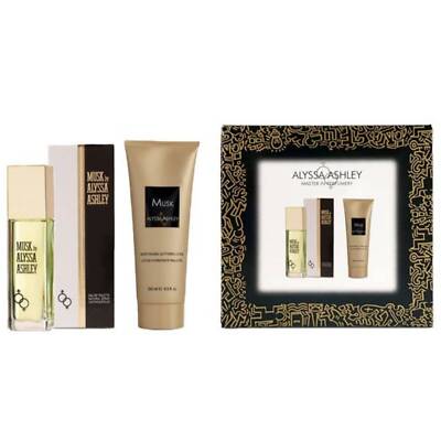 Alyssa Ashley Musk Geschenkset Parfum Edt Spray 100 ml und Körpercreme 250 ml
