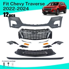 Front Bumper Cover Assembly kit Grille Set for 2022-2024 Chevy Traverse 86514578