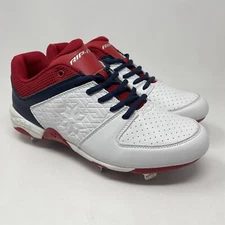 Rip-It Diamond Softball Cleats Womens 10 White Red Athletic Shoes