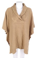 H&M Poncho Buttons ONE SIZE camel