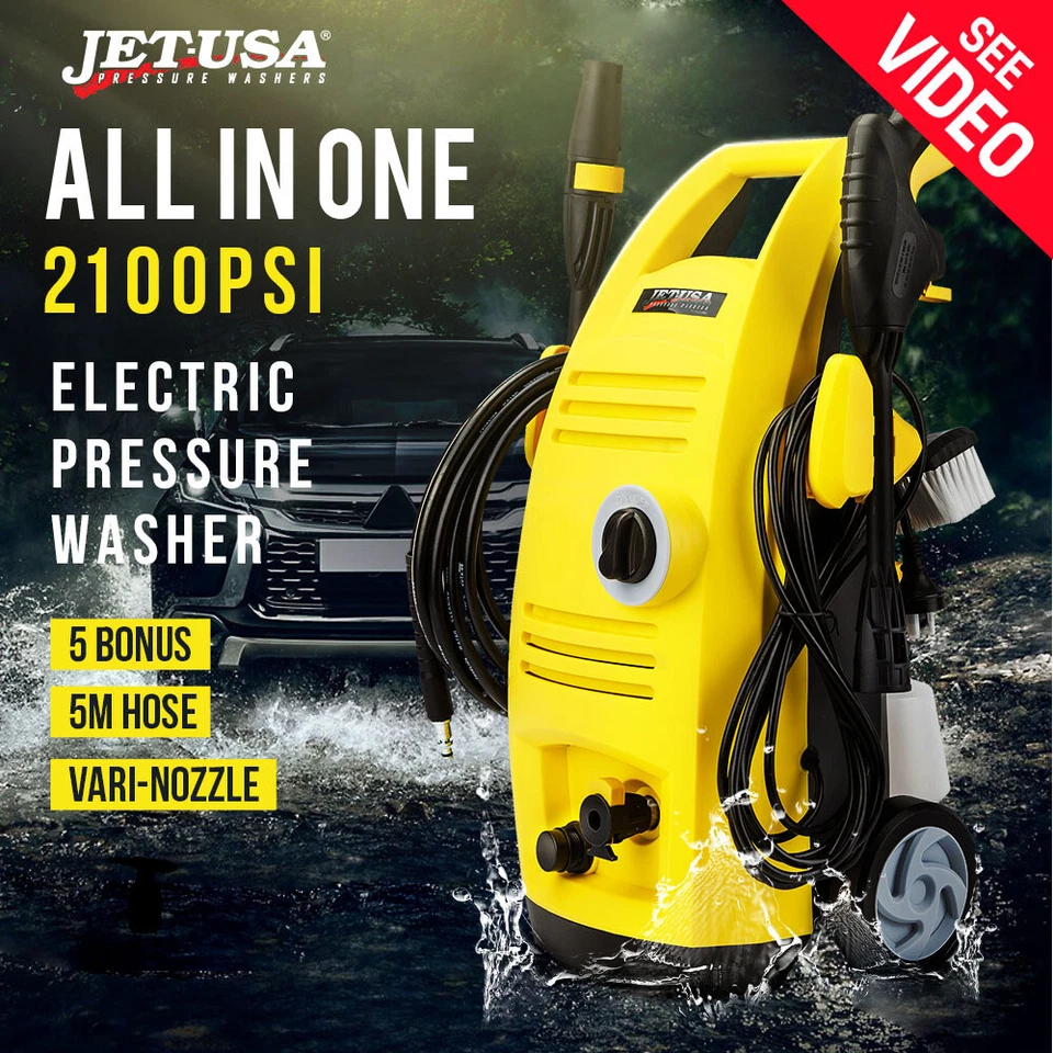 JET-USA 2350W 2100 PSI Electric High Pressure Washer Cleaner Water Spray Gun
