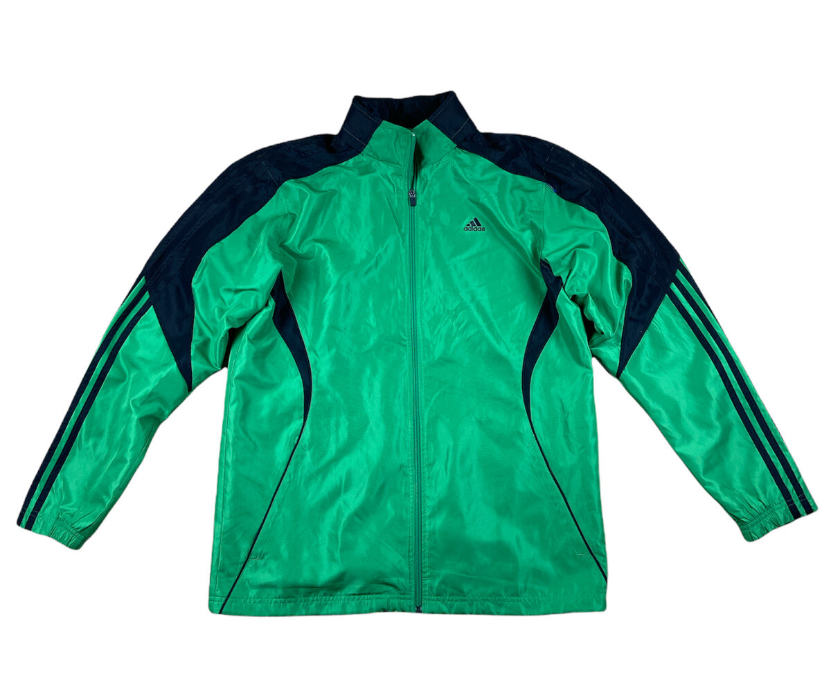 adidas black and green jacket