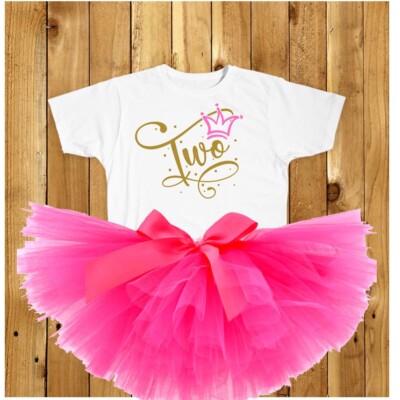 Princess queen tutu dress 2T CUSTOM PARTY OUTFIT Princess rainbow party hot pink