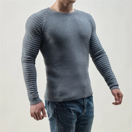 Men's slim-fit sweater casual knit pullover - Picture 4 of 14