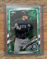 2021 Topps Chrome Sapphire Update Evan White Green RC /50