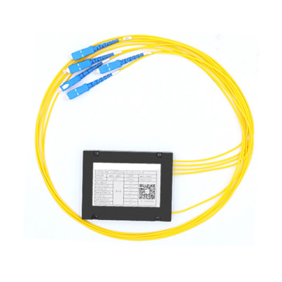 SC/UPC 1 to 4 Fiber Optic PLC Splitter Module Singlemode SM Fiber pigtails