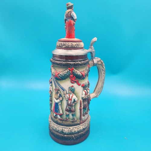 Zoller Born West Germany Bierstein Deckel tanzt um den Maibaum 13 Zoll