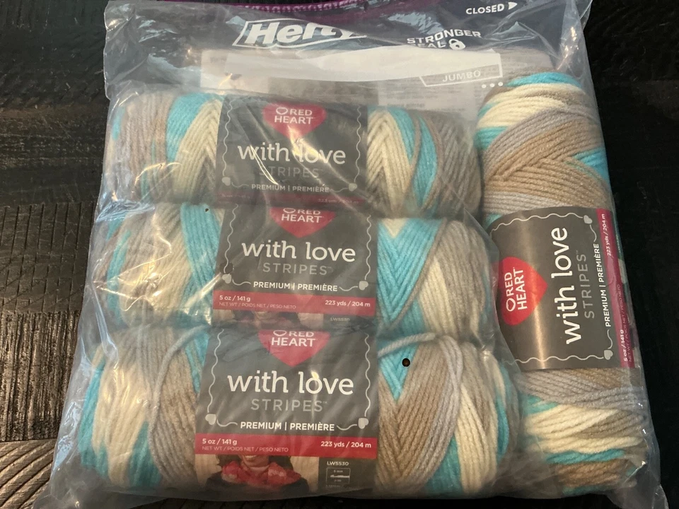 RED HEART WITH LOVE STRIPES Surfer Girl Throw Crochet Pattern + YARN Kit - Image 2 of 3