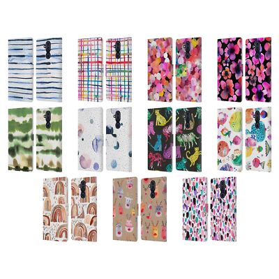 OFFICIAL NINOLA WATERCOLOUR 3 LEATHER BOOK WALLET CASE COVER FOR NOKIA PHONES
